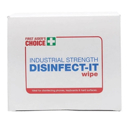 First Aider's Choice Disinfect-It Wipes Pack of 100 Industrial Strength_2